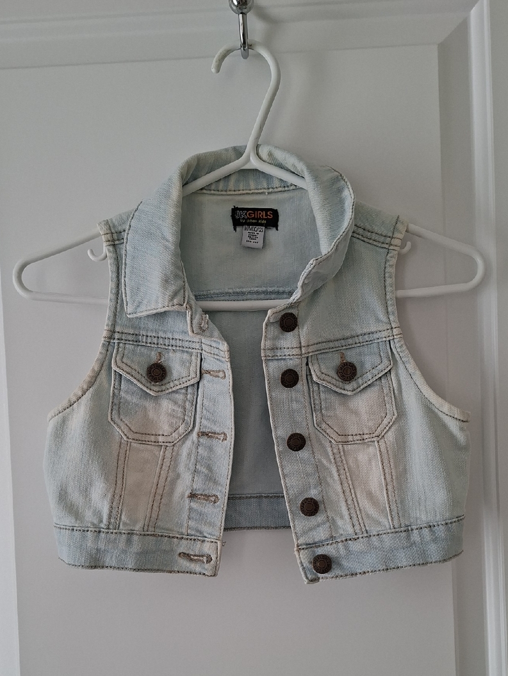 Urban Kids Girls' Light Wash Denim Vest size 10/12